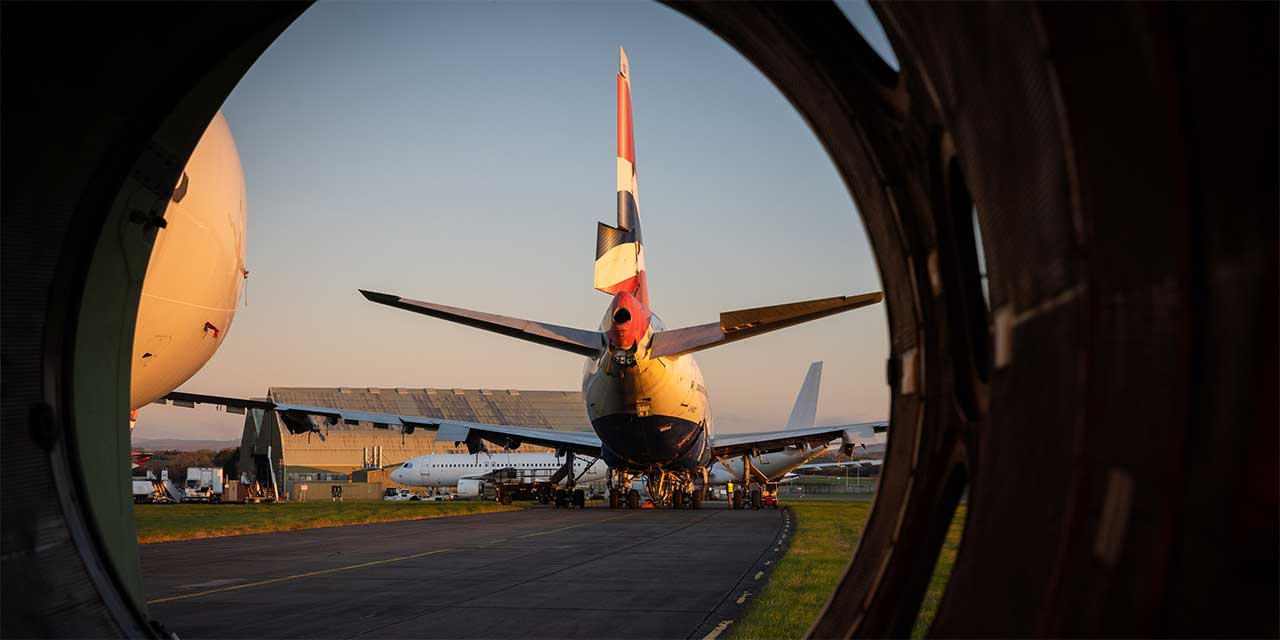 Airplane on runway