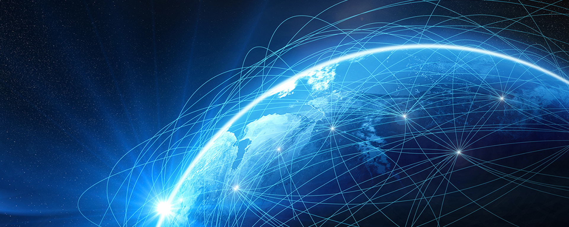Abstract vector art of Earth in space