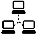 Icon image: computer network