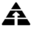 Icon image: Pyramid with an up arrow in the middle of the area