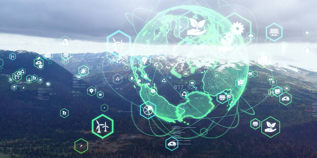 Globe image representing circular economy