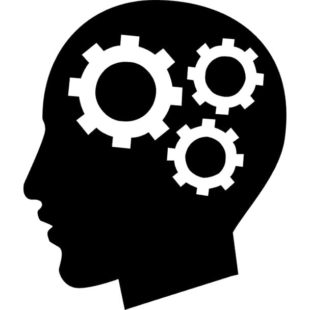 icon of a head with gears