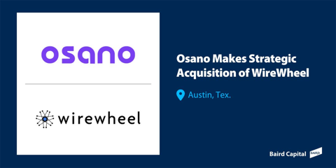 Company logos for Osano and WireWheel and text - Osano Makes Strategic Acquisition of WireWheel