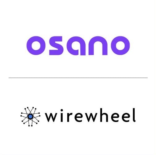 Osano and WireWheel company logos stacked vertically